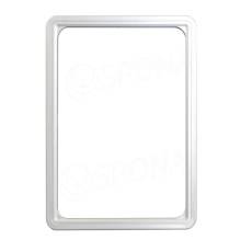 Plastový rámček na plagáty, typ 100, formát A5, 148 x 210 mm, hrúbka 11 mm, strieborný