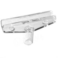 T-kus na vytvorenie stojanu, typ 100, šírka 75 mm, transparentný