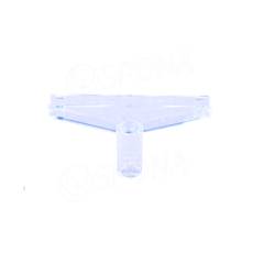 T-kus typ 100, šírka 98 mm, pre tyč s priemerom 13 mm, transparentný