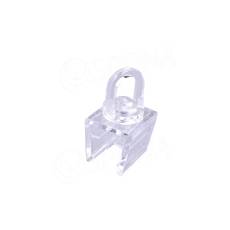 Závesné oko otočné 360° pre rámček hrúbky 11 mm, typ 101O, priehľadný akrylát