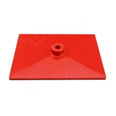 Základňa stojana 20 x 15 cm, pre tyč priemeru 12 mm, červený