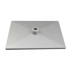 Základňa stojana 20 x 15 cm, pre tyč priemeru 12 mm, strieborná