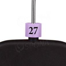 Minireitery, označenie "27", farba lila, čierna potlač, 25 ks