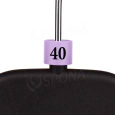 Minireitery, označenie "40", farba lila, čierna potlač, 25 ks