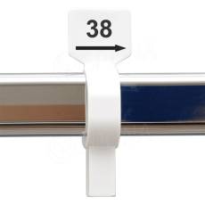 Veľkostný jazdec na štender, označenie 