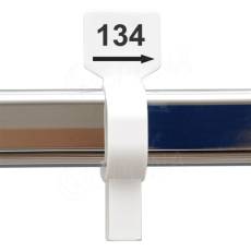 Veľkostný jazdec na štender, označenie