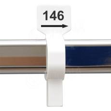 Veľkostný jazdec na štender, označenie