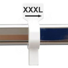 Veľkostný jazdec na štender, označenie