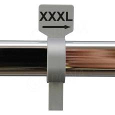 Veľkostný jazdec na štender, označenie