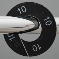 Veľkostný kruh na štender, označenie 