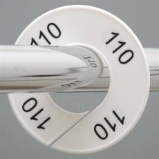 Veľkostný kruh na štender, označenie