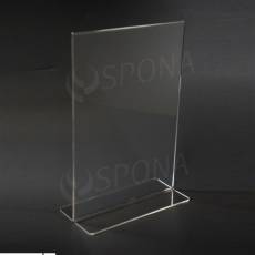Plexisklový I stojanček A4, na výšku, 297 x 210 mm