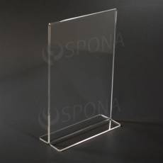 Plexisklový I stojanček A5, na výšku, 210 x 148 mm
