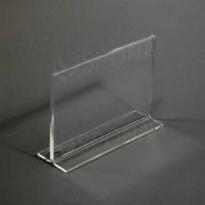 Plexisklový I stojanček A6, na šírku, 105 x 148 mm