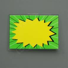 Plastová popisovacia cenovka, 19 x 13 cm, zeleno-žltá, 1 ks