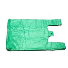 Mikroténové tašky HDPE, nosnosť 10 kg, 30+16 x 50 cm, zelená, 100 ks
