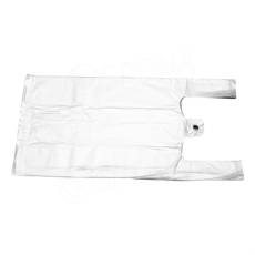 Mikroténové tašky HDPE, nosnosť 4 kg, 25+2 x 6 x 45 cm, biela, 100 ks