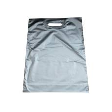 Igelitová taška LDPE, 35 x 50+5 cm, strieborná, 1 ks