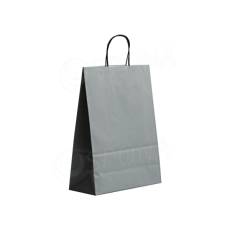 Papierová taška PASTELO, 27 x 12 x 37 cm, šedá