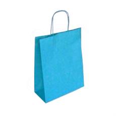 Papierová taška PASTELO, 27 x 12 x 37 cm, tyrkysová