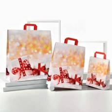 Taška papierová ROSSO, 22+10 x 29 cm, vianočný vzor