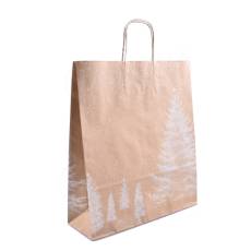 Taška papierová BIANCO NATALE, 36 x 12 x 41 cm, 100 gr, vianočný vzor