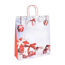 Papierová taška DOLOMITI, 36 x 12 x 41, vianočný vzor