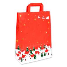 Papierová taška XMAS VILLAGE, 32 x 17 x 45, vianočný vzor