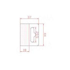 HANG háčik BEST na EURO závesy, 44 x 37 mm, 400 ks