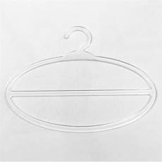 Vešiak/ramienko na šatky, ovál 18 x 10 cm, číry plast, (AC) 1 ks