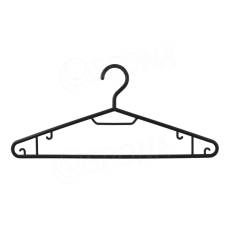 Plastový vešiak, šírka 40 cm, pevný hák, čierny, 1 ks