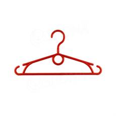 Plastový detský vešiak, šírka 32 cm, s otočným hákom, červený, 1 ks