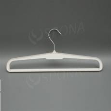 Plastový nohavicový vešiak HA37, šírka 37 cm, biele, 1 ks