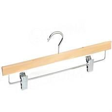 Drevený vešiak, typ BT, nohavicový, priečka so štipcami, šírka 34 cm, 1 ks