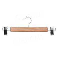 Drevený nohavicový vešiak, typ TS, so štipcami, šírka 33 cm, prírodné, 1 ks