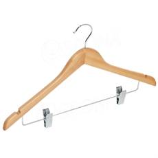 Drevený vešiak, typ BT, šírka 44,5 cm, so štipcami, 1 ks