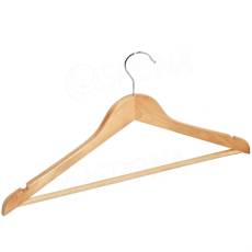 Drevené vešiaky rovné, typ, BT, šírka 44,5 cm, s priečkou, so zárezmi, 1 ks