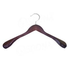 Drevený vešiak, typ CU9600, šírka 44,5 cm, bez priečky, tmavý, 1 ks