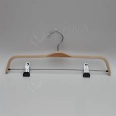 Drevený lepený nohavicový vešiak, typ LTS012, šírka 37 cm, so štipcami, 1 ks
