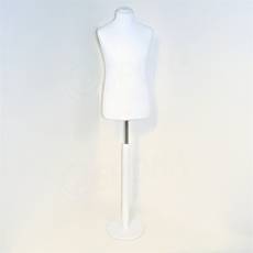 Panna FIDIA detská 10/12 rokov, biely poťah, kruhový stojan