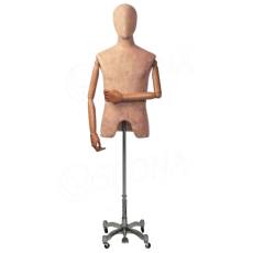 Panna pánska VINTAGE s hlavou a kovovým stojanom