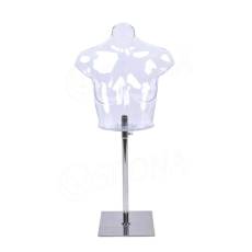 Torzo dámske EKO krátke s podstavcom, transparentné