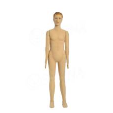 Figurína detská FLEXIBLE 13 rokov, chlapec, prelis, makeup, telová, flok, bez podstavca