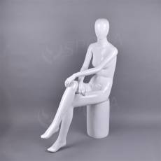 Figurína dámska Portobelle 033G, abstraktná lesklá biela