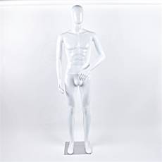 Figurína pánska DEREK 03, lesklá biela