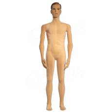 Figurína pánska FLEXIBLE, prelis, makeup, telová, flokovaná