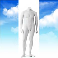 Figurína pánska XXL, matná biela, bez hlavy