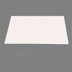 Polica MDF 600 x 350 x 12 mm, 4 x ABS, lesklá biela