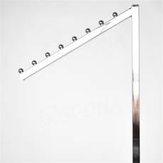 Štender PROFILINE rameno šikmé 8 guľôčok, dĺžka 45 cm, chróm
