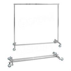 Štender 1000B, skladací, výška 150 cm, šírka 150-210 cm, chróm